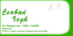 csobad vegh business card